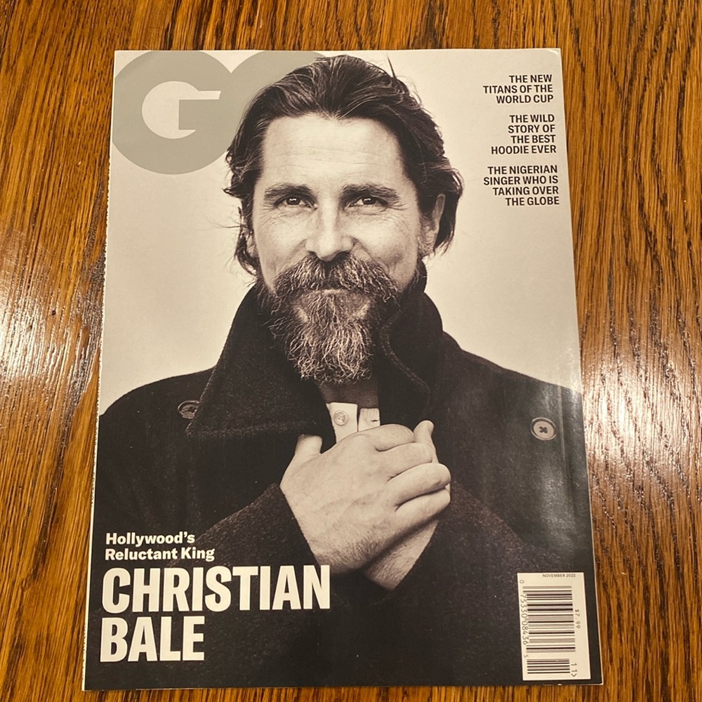 GQ Magazine - November 2022 - Christian Bale      men men’s batman magazines